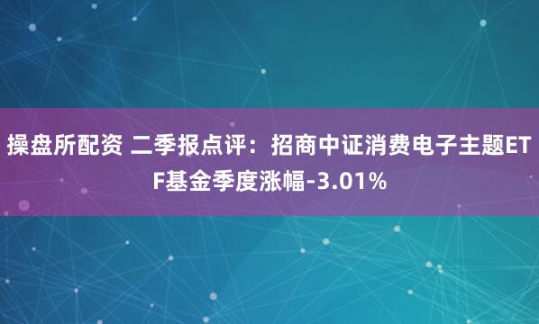 操盘所配资 二季报点评：招商中证消费电子主题ETF基金季度涨幅-3.01%