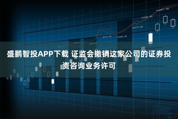 盛鹏智投APP下载 证监会撤销这家公司的证券投资咨询业务许可